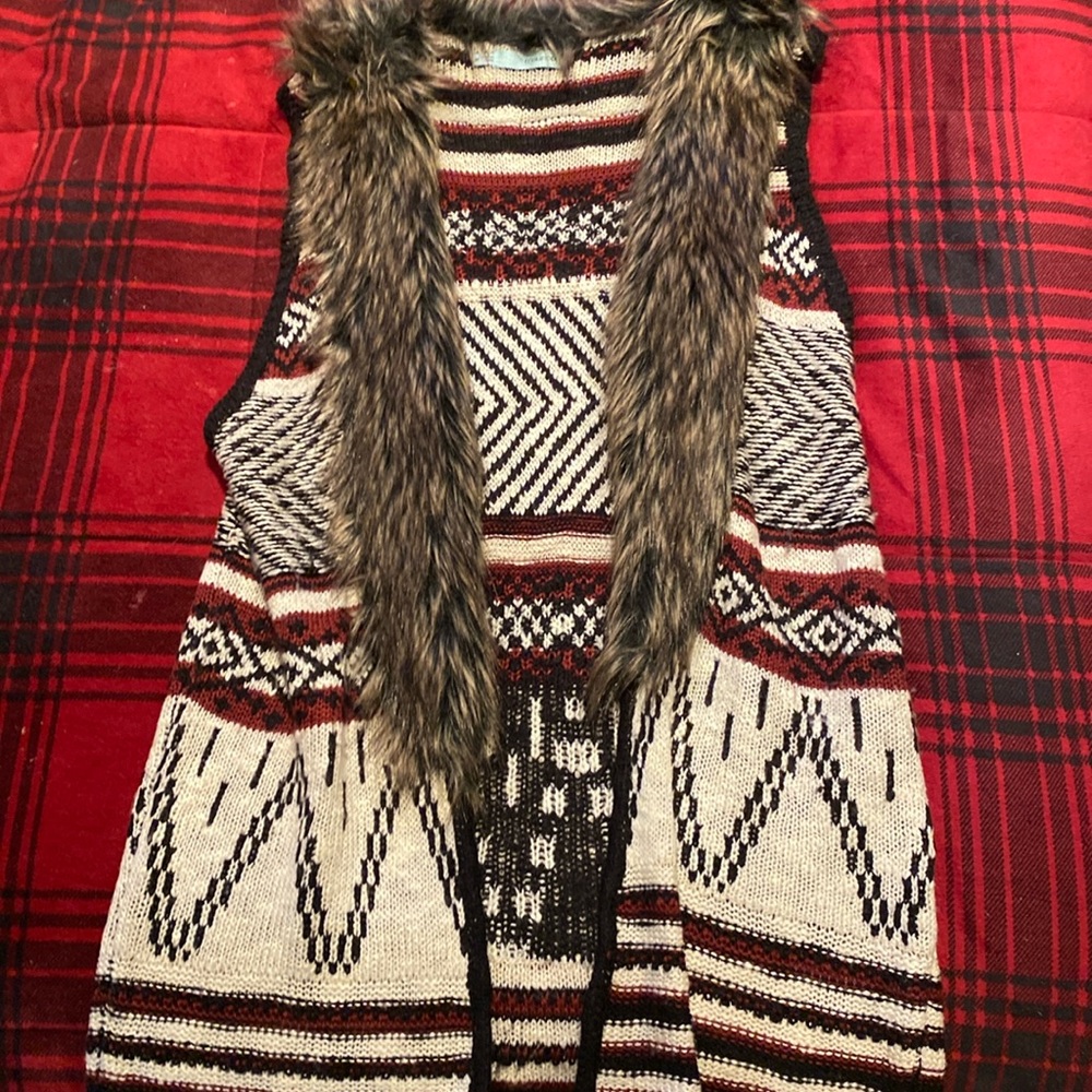 Faux fur vest